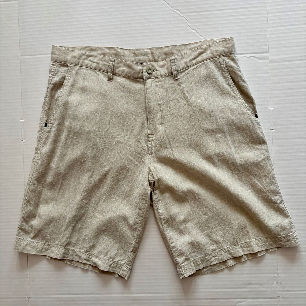 PATAGONIA Mens Shorts Organic Cotton Hemp Blend GORPcore Fisherman Khaki 34